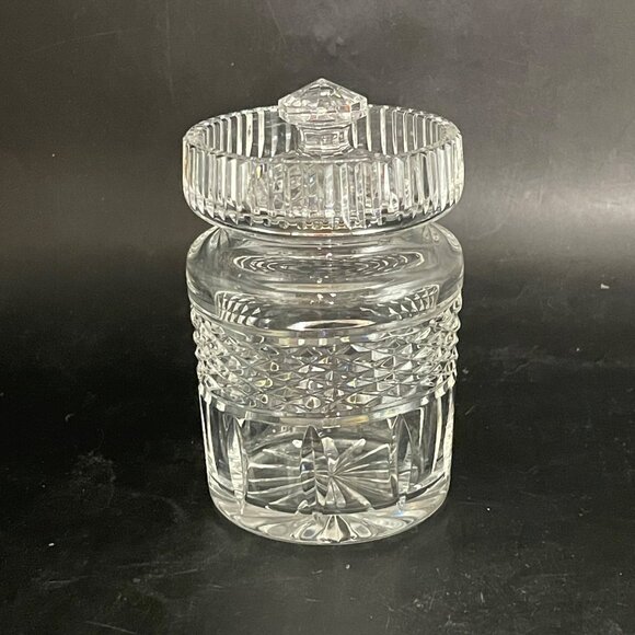 Vintage Waterford Crystal Castlemaine Jam Jelly Honey Jar Signed w/ Lid 4 5/8" - Picture 2 of 10